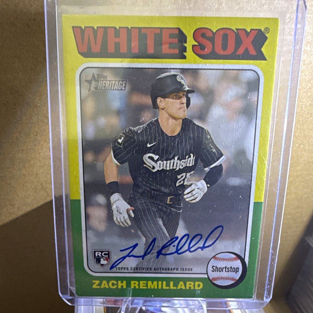 2024 Topps Heritage HN Real One Auto Zach Remillard ROA-ZR RC White Sox